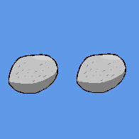 Two Rocks stare at each other in a stalemate