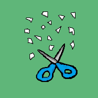 Your Scissors chop the Paper to bits